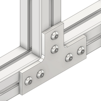 41-174-1SS MODULAR SOLUTIONS TIE PLATE 135MM X 135MM X 6MM T SHAPE WITH STAINLESS STEEL HARDWARE